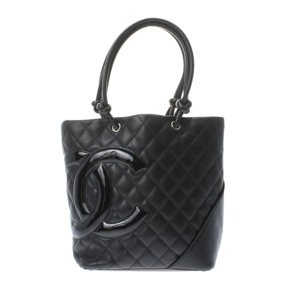 Chanel Matelasse Gst Black Silver Hardware Caviar Skin Tote Bag